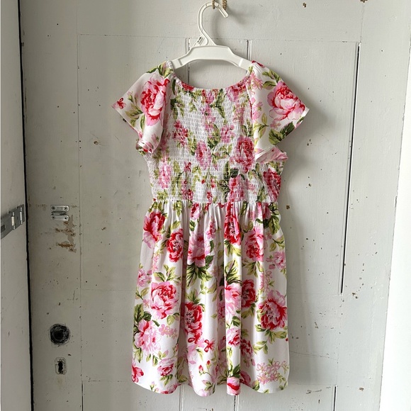 Jolie & Joy Floral Print Flutter Sleeves Party Dress - Picture 3 of 14
